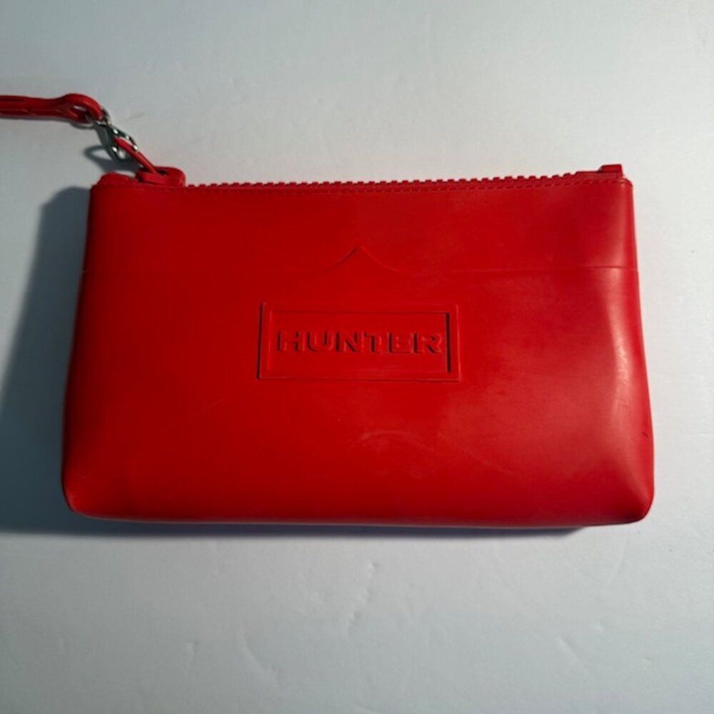 Hunter forTarget Red Rubberized Zipper Top Closure Bag 8"x5"
